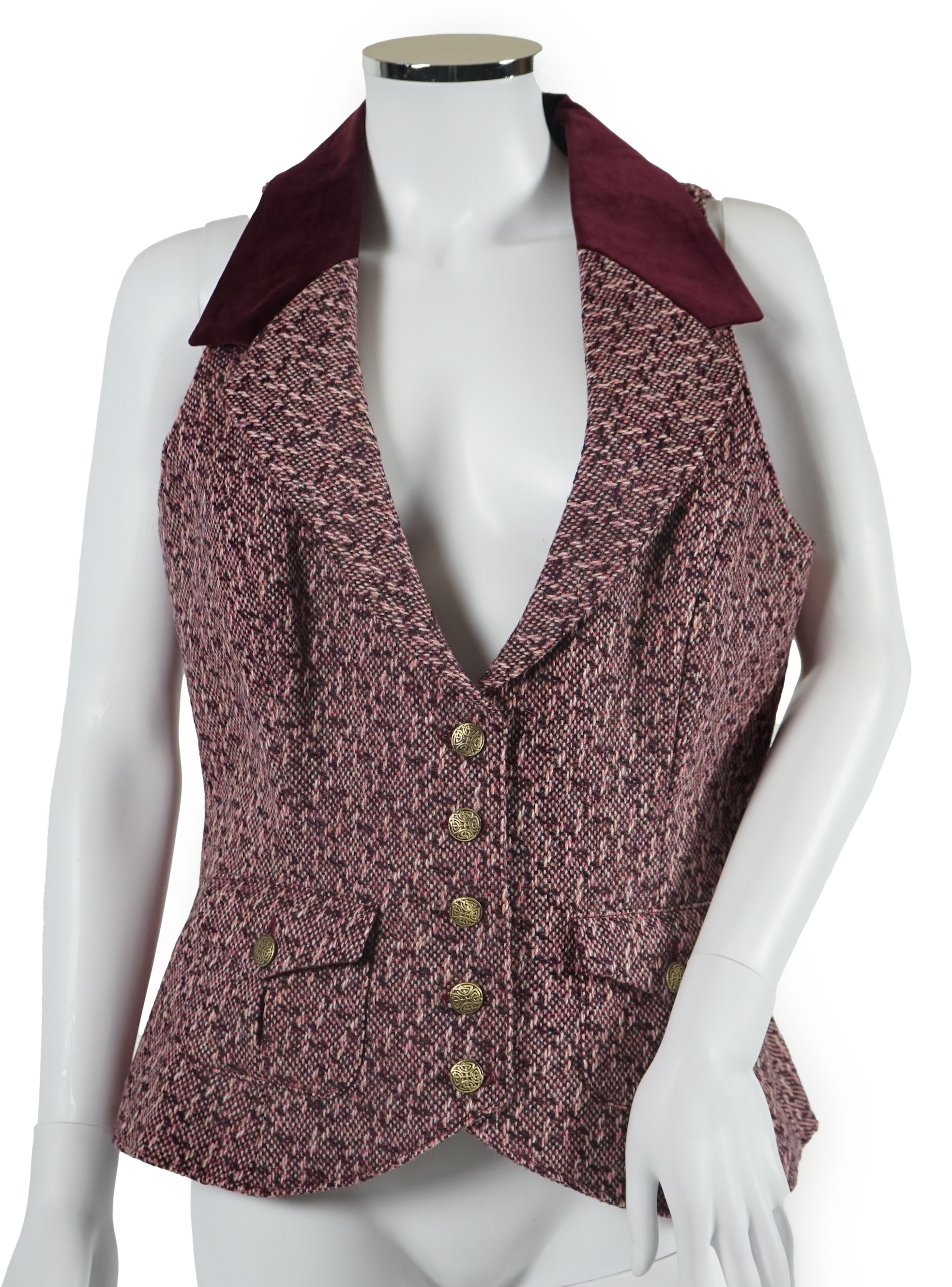 Five lady's waistcoats. Approx size 14-16 Proceeds to Happy Paws Puppy Rescue